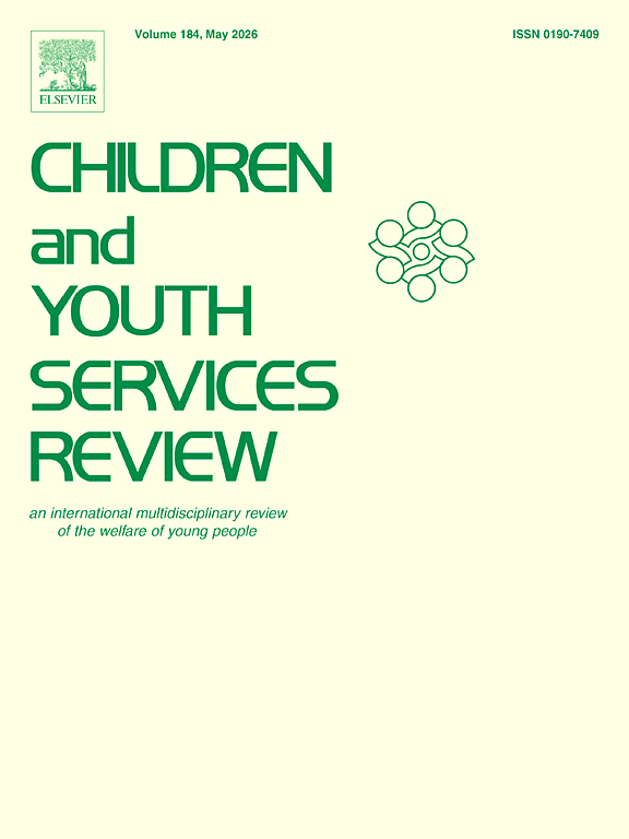 Click on image to read article in Children and Youth Services Review