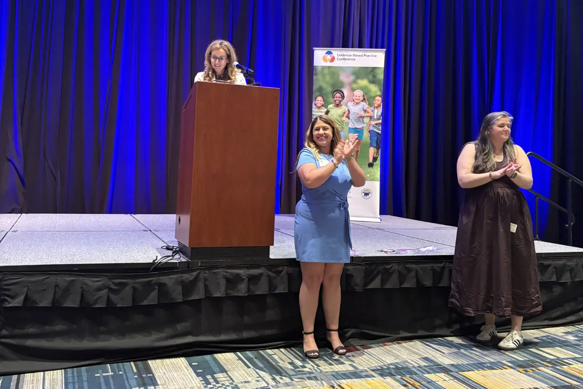 Tifanny Franceschetti, Allison Valenti, and Alice Kraiza present the 2026 EBP Provider Awards.