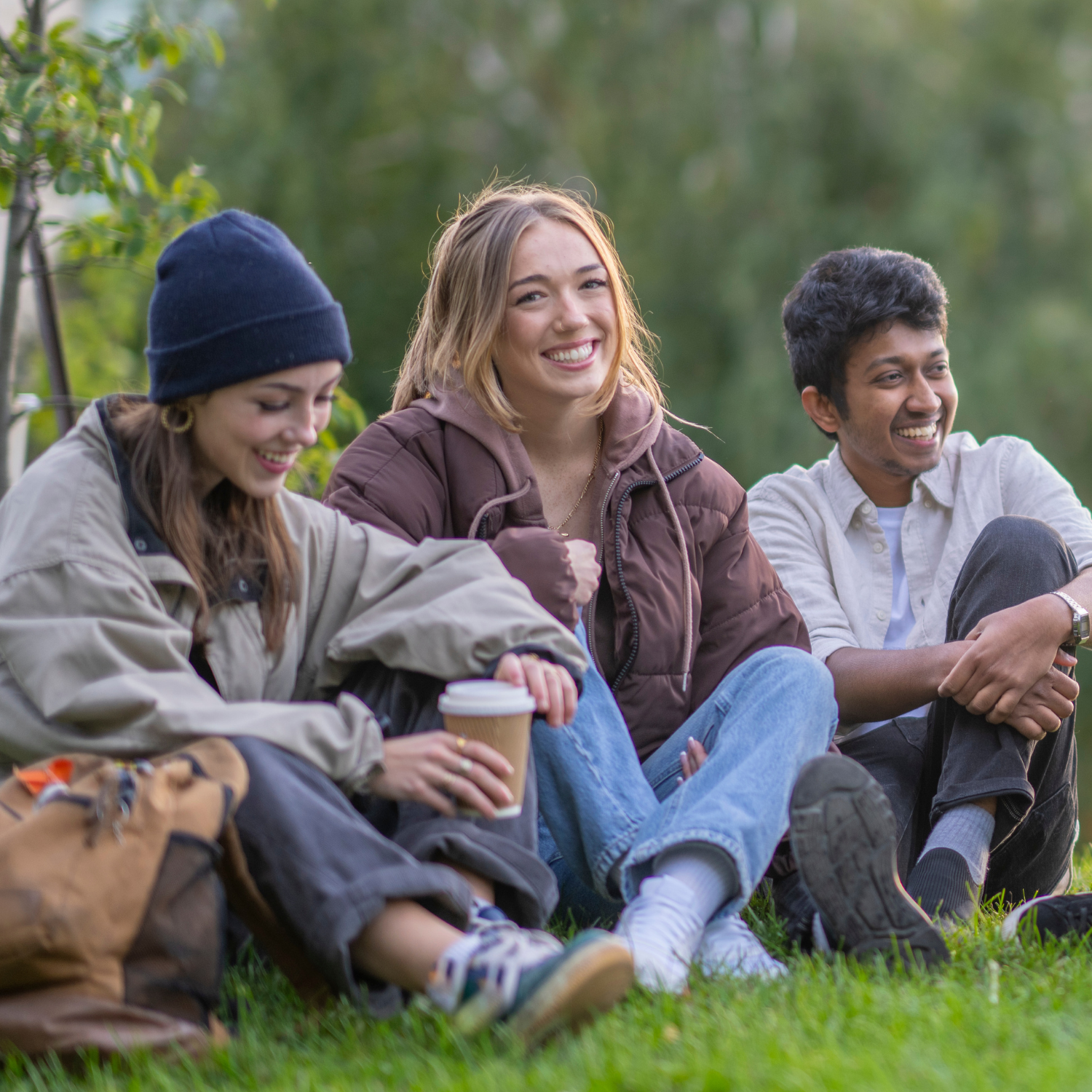 Group of smiling young adults